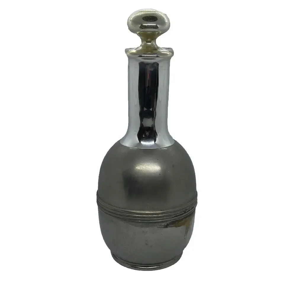 Early 1900’s HOTACOLD 12 1/2” Carafe Mercury Glass Chrome Vacuum Specialty Co